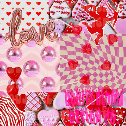 Valentines Day Collage Seamless
