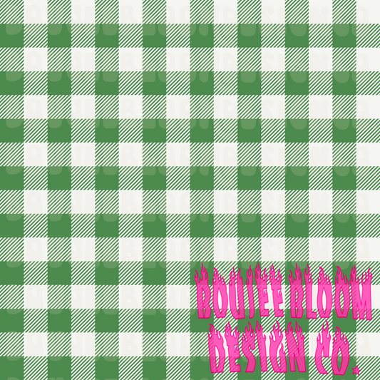 Green Gingham Seamless