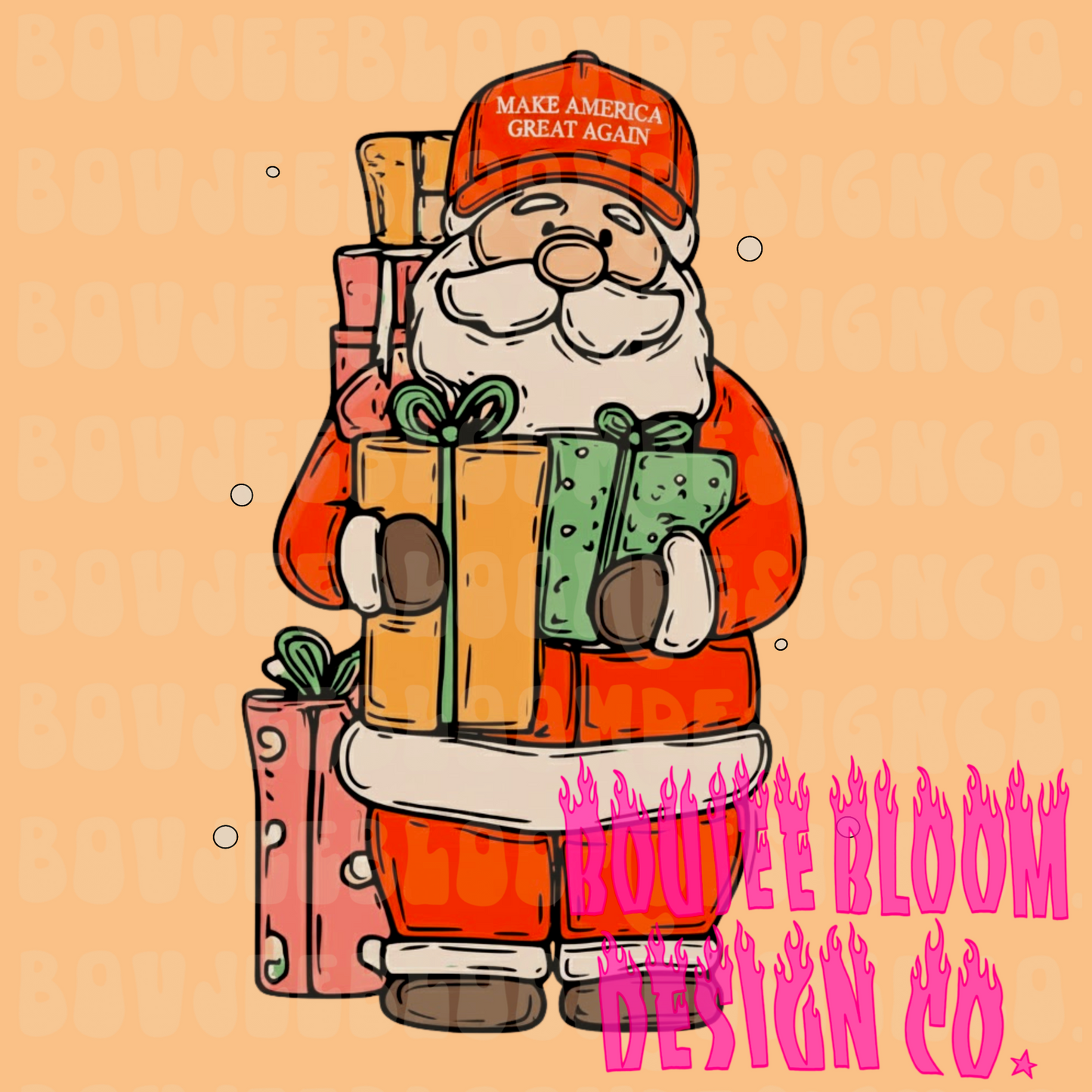 Merry M A G A Claus PNG