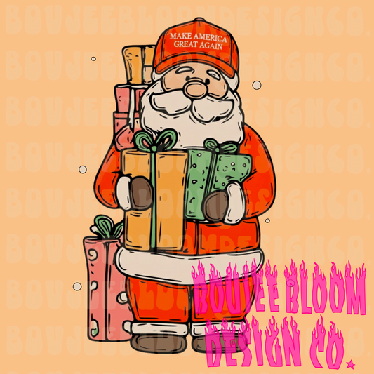 Merry M A G A Claus PNG