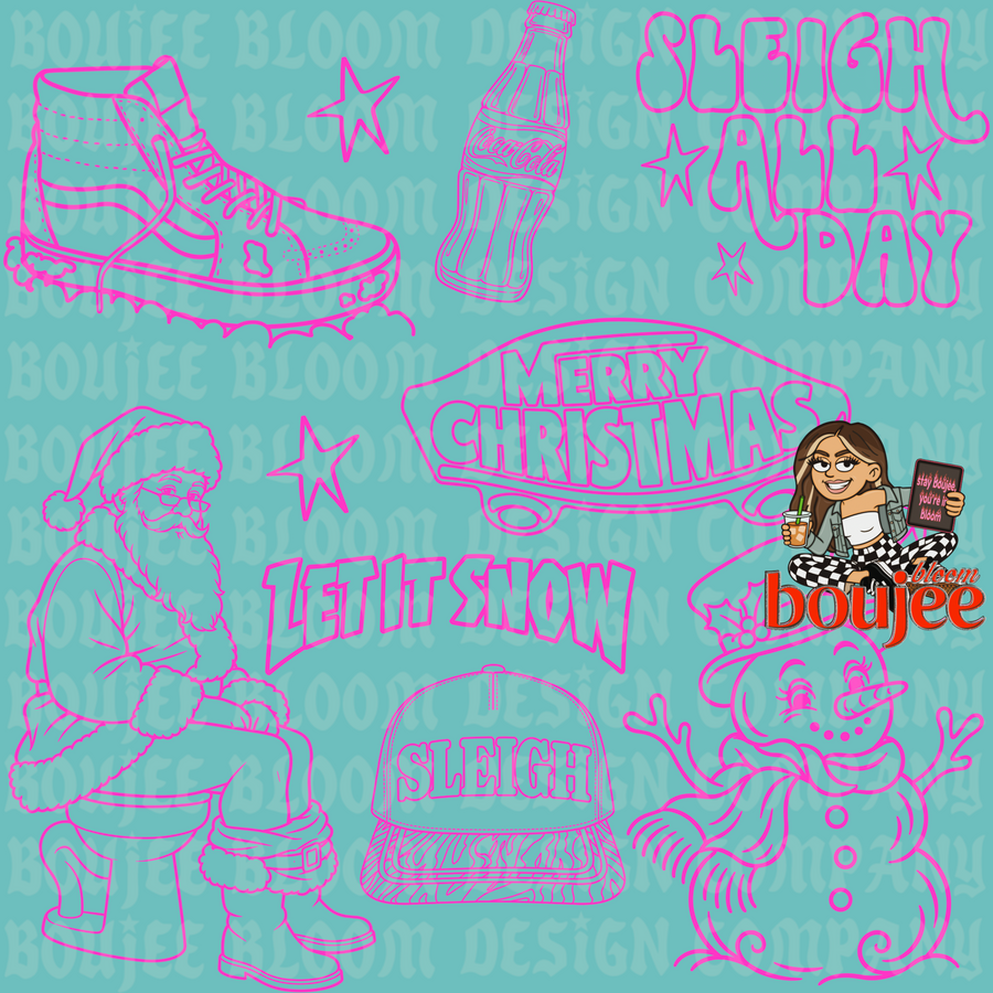 Baddie Christmas PROCREATE STAMP SET ONLY