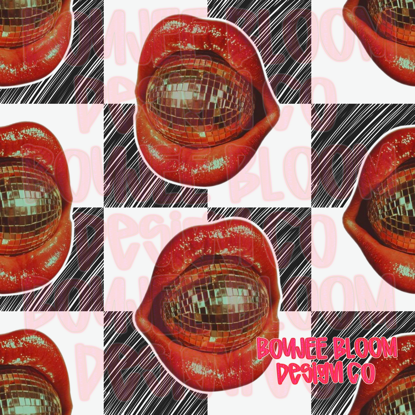 Kiss This Checkered Seamless