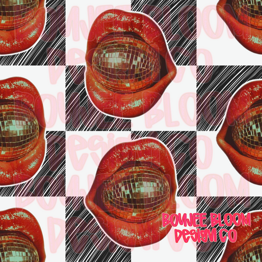 Kiss This Checkered Seamless