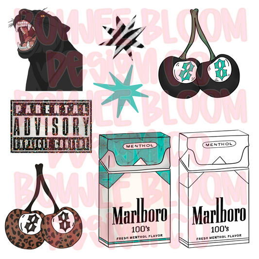 Turquoise 100’s - Commercial Use Only Clip Art Bundle