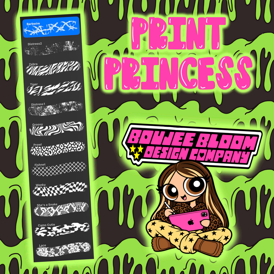 Print Princess brush set PROCREATE ONLY
