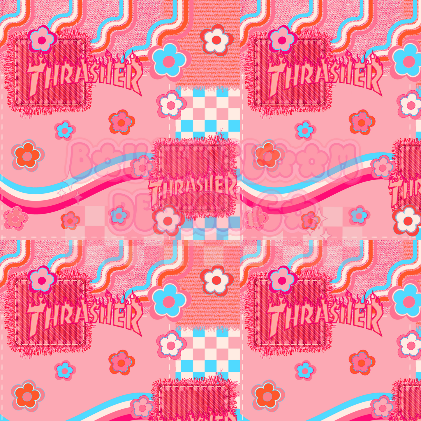 Floral Denim Patchwork