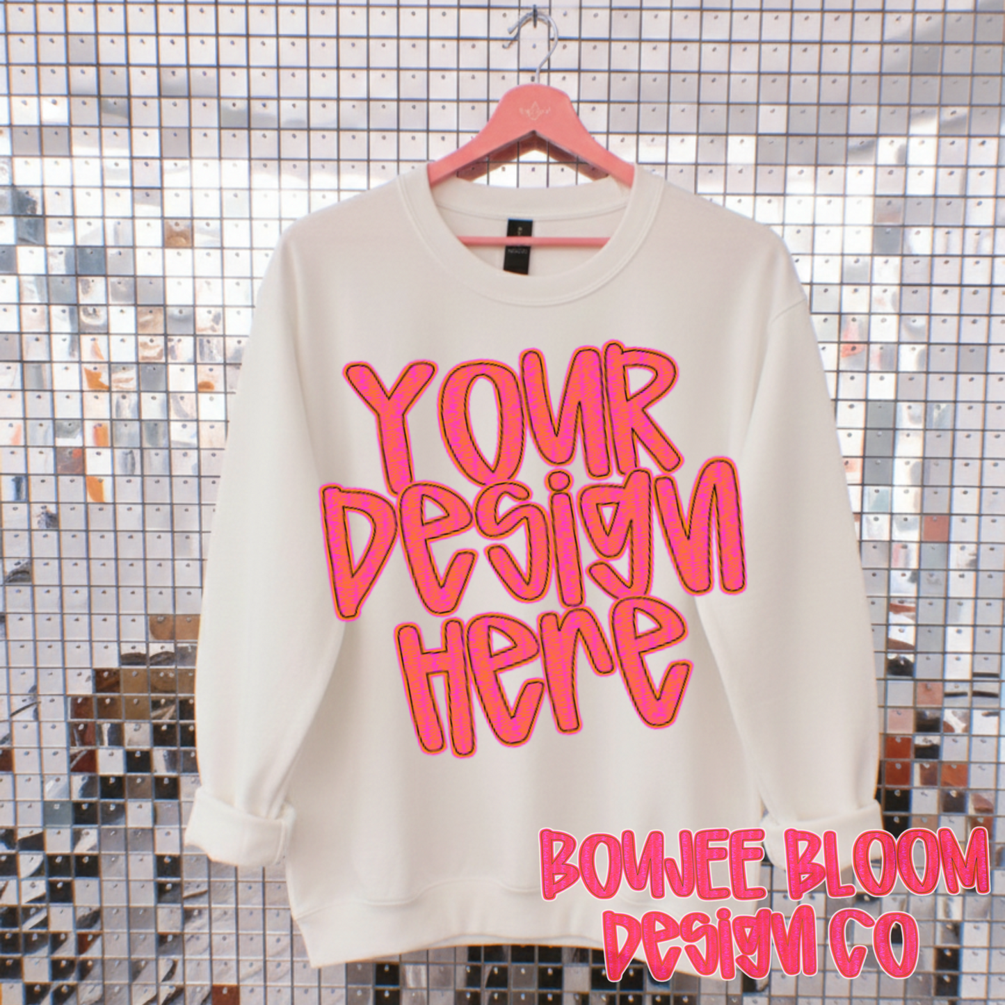 Disco WHITE Crew Gildan Mock