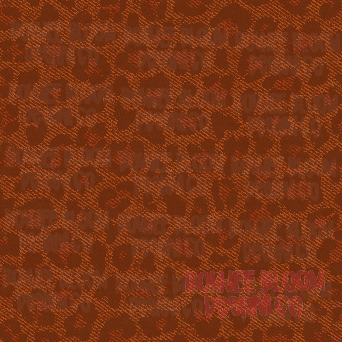 Warm Leopard Denim Seamless