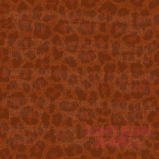 Warm Leopard Denim Seamless