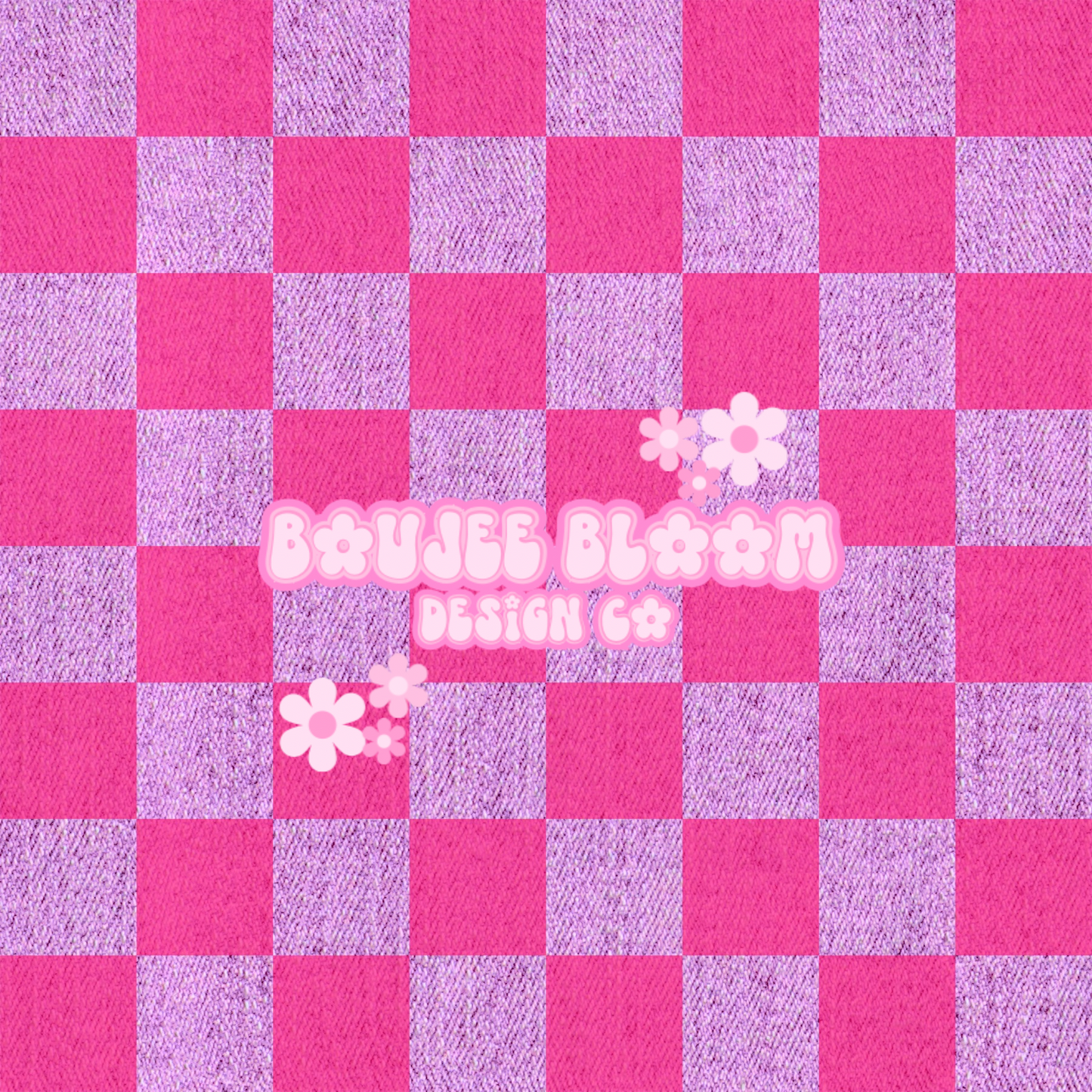 Denim Checker Pink