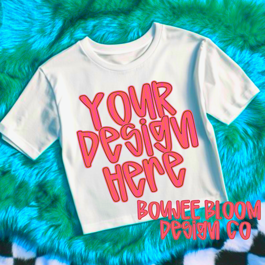 Green Turquoise White Tee Mock