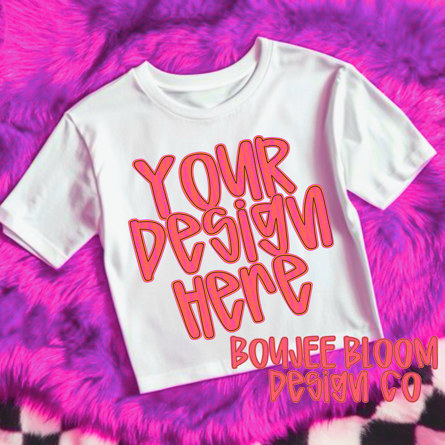 Magenta White Tee Mock