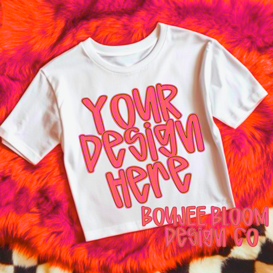 Pink Orange White Tee Mock