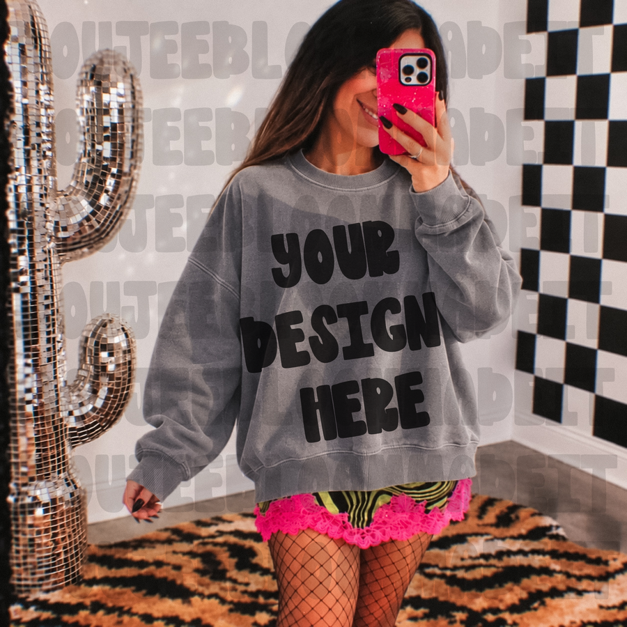 Grey Sweatshirt Mock Up